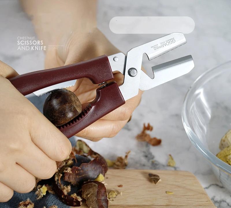 Многофункциональный нож для каштана инструмент для очистки нож с зажимом для каштанов креативный кухонный инструмент