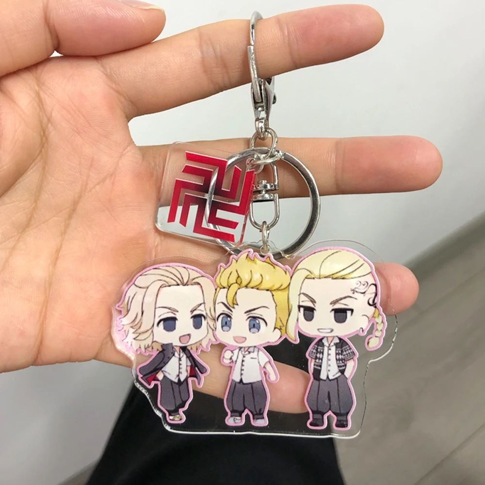 

Anime Tokyo Revengers Keychain Cosplay Manjiro Ken Takemichi Baji Chifuyu Kazutora Kawaii Bag Pendant Key Chain Fans Gift