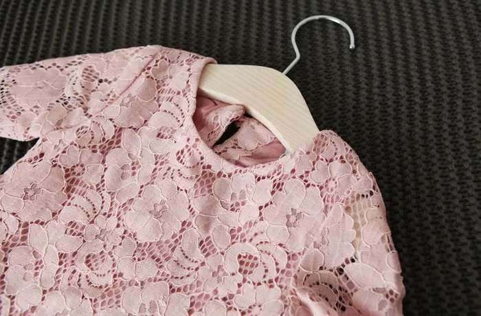 Новый летний Рождественский костюм для девочек розовая кружевная рубашка с