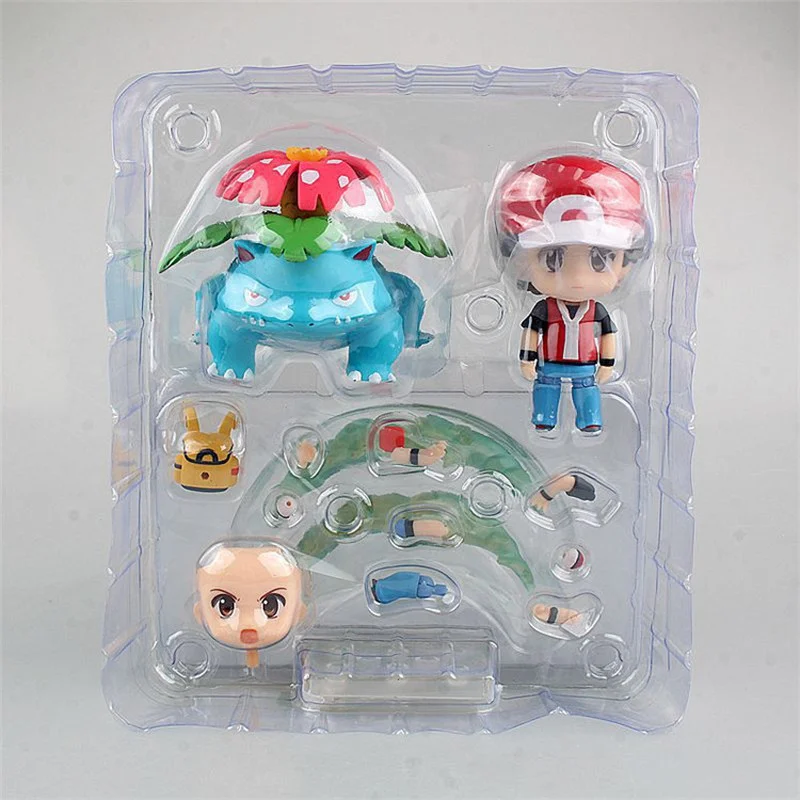 

Blastoise Charizard Squirtle Ash Ketchum Nendoroid Q Version Pokemon Action Figure Model Toy Collection Ornaments