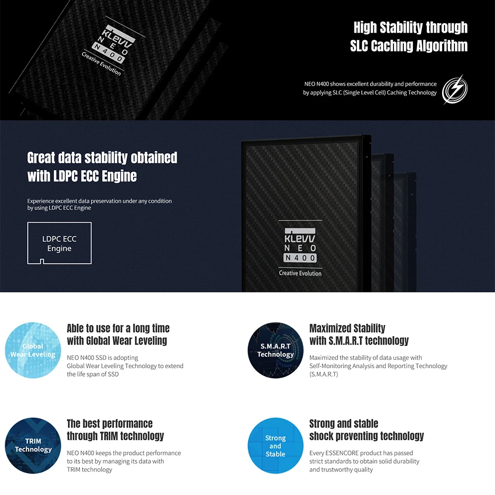 KLEVV NEO N400 SSD SATA III 2 5 '飐 ГБ 240 480 Внутренний твердотельный накопитель диск дюймов