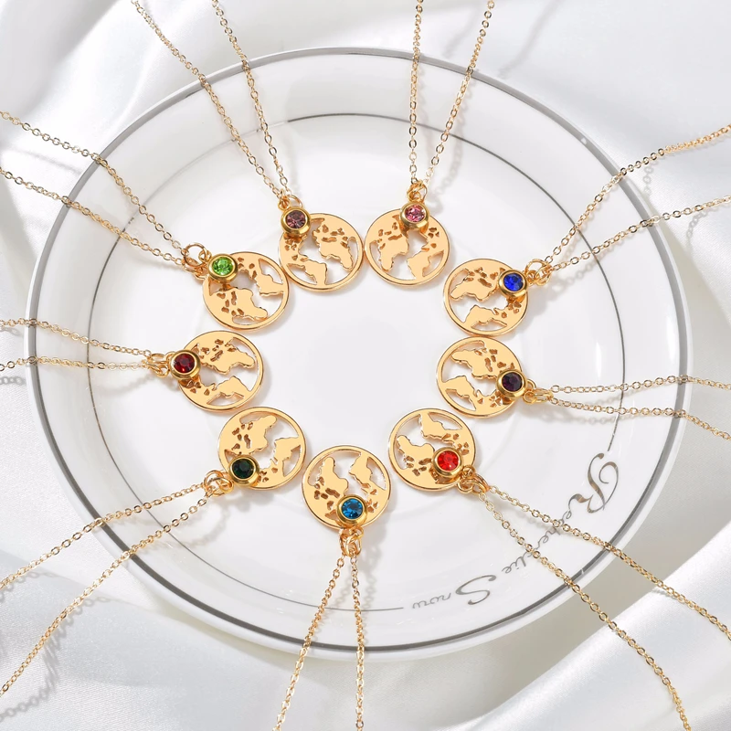 Милые 12 месяцев красочные циркониевые Подвески Лучшие Друзья Навсегда ожерелья