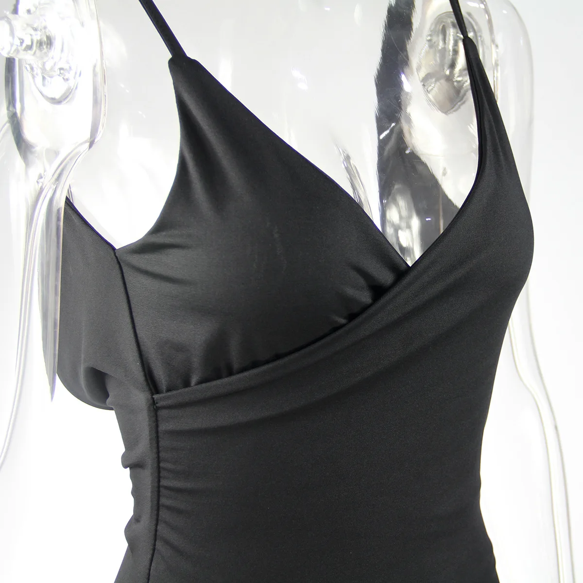 

Summer 2021 New V-neck Sexy Slim Fit Backless Split Sling Dress