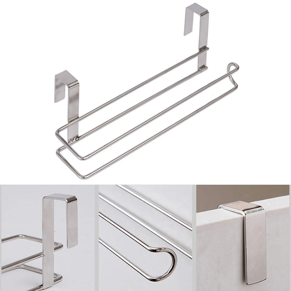 

Holder Cabinet Door Restaurant Home Kitchen Stainless Steel Tissue Rack Easy Install Roll Paper Universal Hanging Strong Bearing