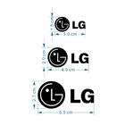 Металлический стикер LG, стикер для стиральной машины, холодильника, монитора, стикер с логотипом, стикер для электроприборов