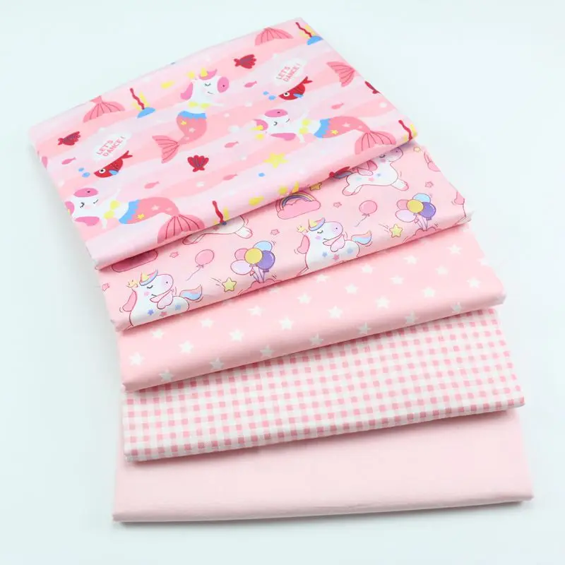 Syunss милая розовая Русалка печать Diy Лоскутная Ткань для одеял детские кроватки