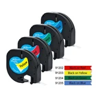 4 упаковки, 12 мм, letratag-лента, фотопринтер 91202, 91203, 91204, 91205, dymo letratag для устройства для изготовления этикеток