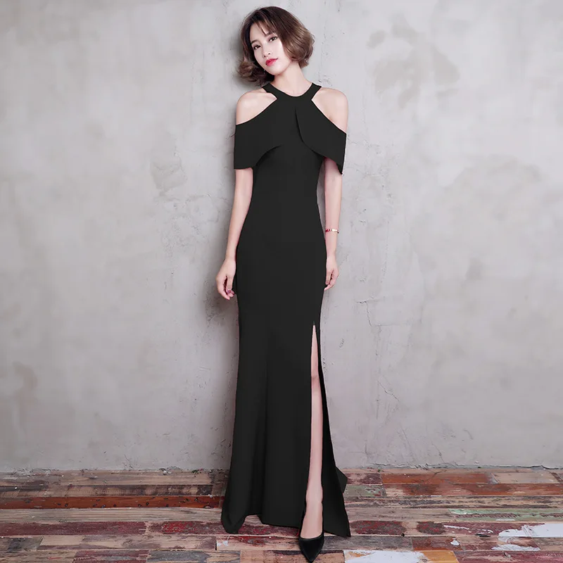 Женское вечернее платье с круглым вырезом Элегантное Длинное Свадебное Ципао в