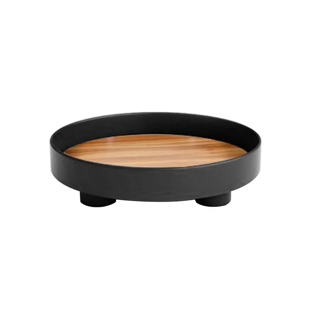 

Tea Food Dishes Drink Platter Jewelry Sundries Tray Desktop Storage Tray Round Serving Tray Kitchen Tableware Tray Home Decor