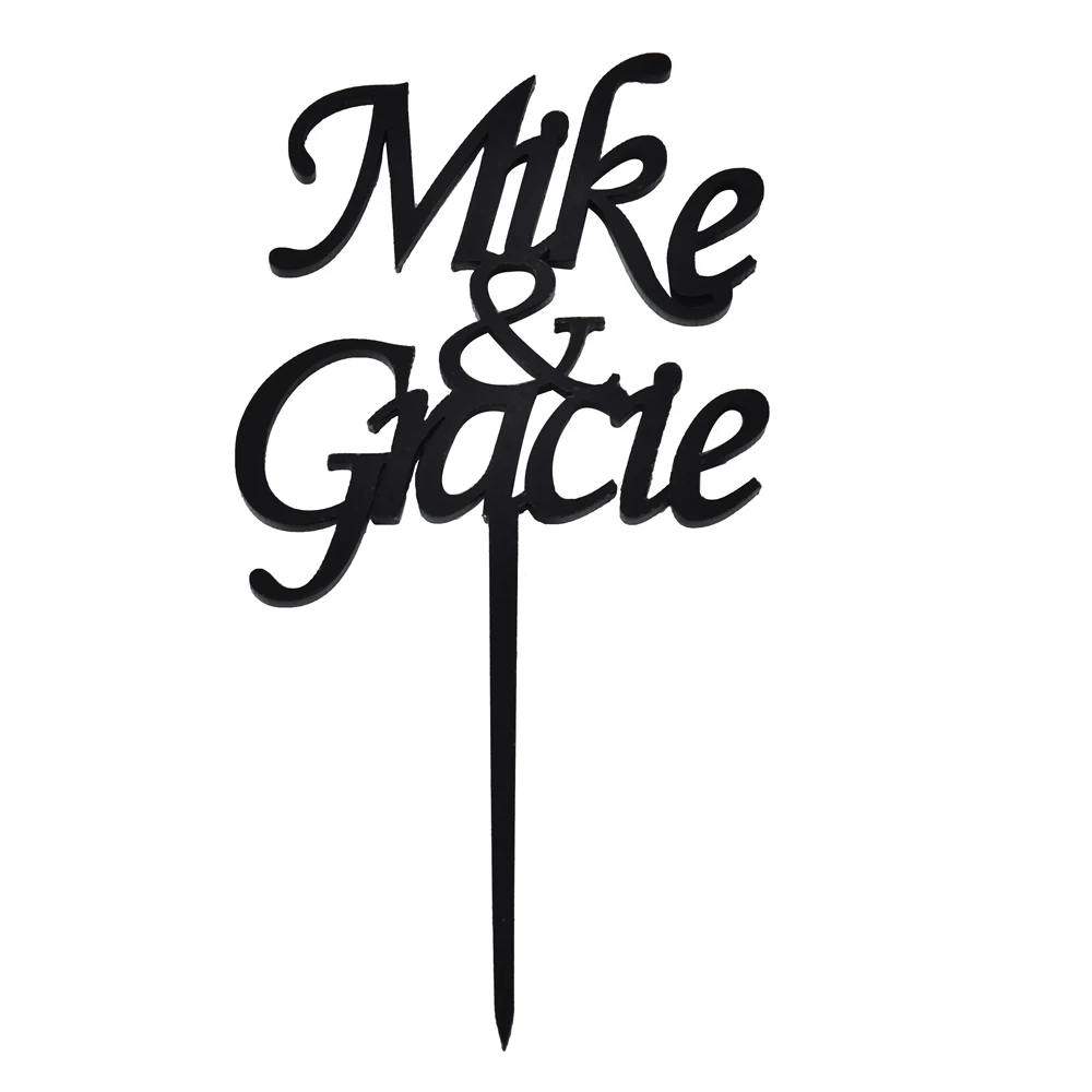 50 шт. деревянные акриловые топперы для капкейков с именем