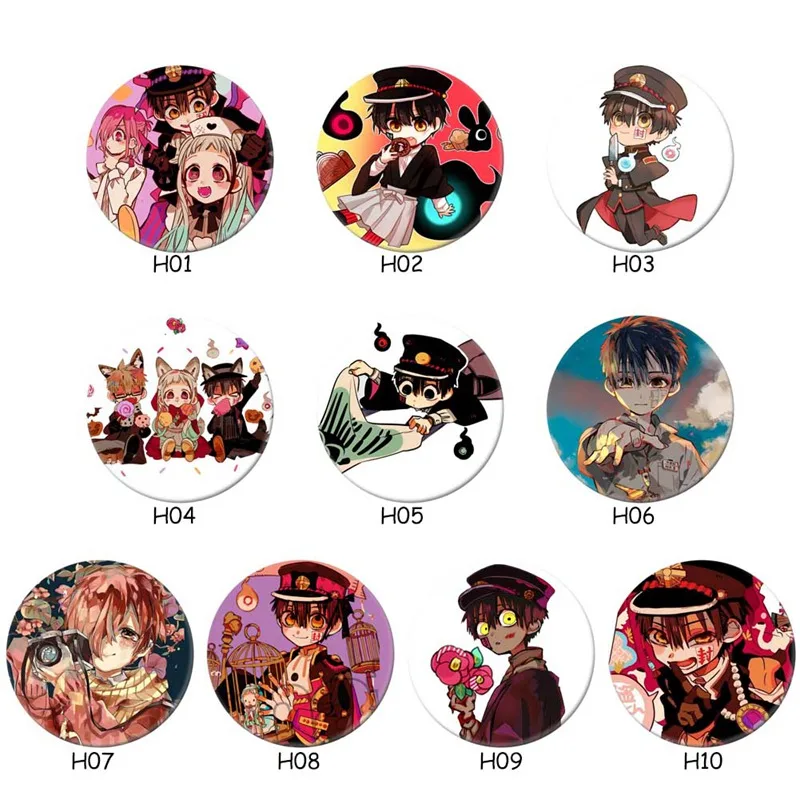 

Jibaku Shounen Hanako-kun Nene Yashiro Teru Minamoto Hanako Cosplay badge Toilet-Bound Hanako-kun Brooch Japan Anime badge