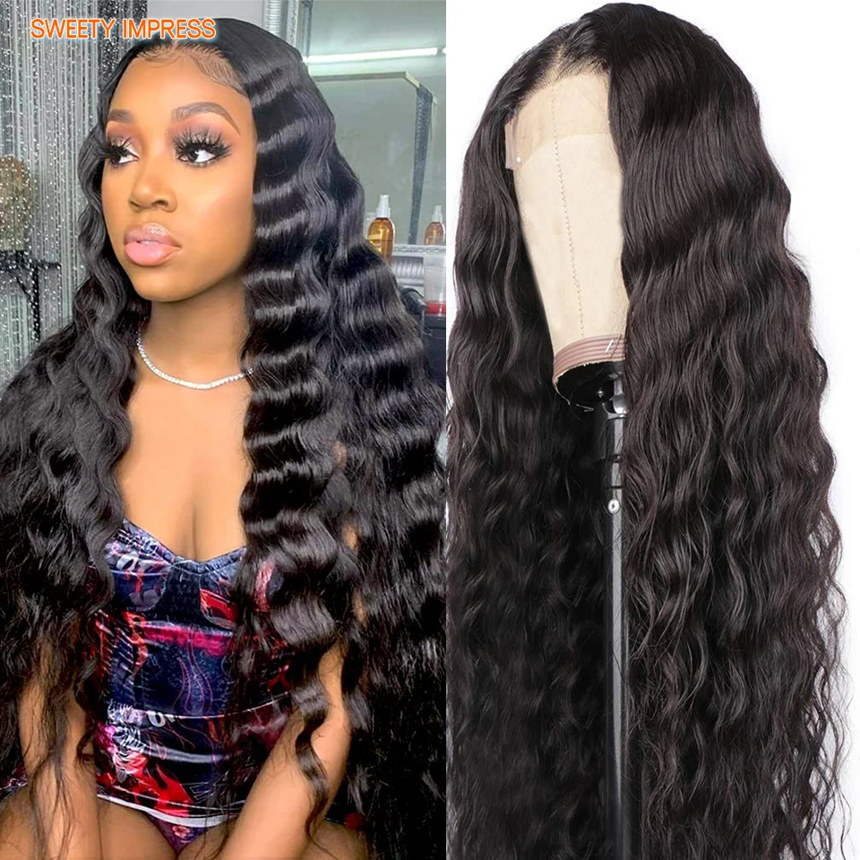 Transparent Lace Front Wigs Human Hair wigs Loose Deep wigs for black women 13x4  Lace Frontal Wig with Baby Hair natural color