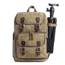 Waterproof  Backpack  Canvas Camera Bag Large Size Photo Bag Batik Canvas Outdoor  Camera Lens Bag Backpack for Canon Nikon Sony