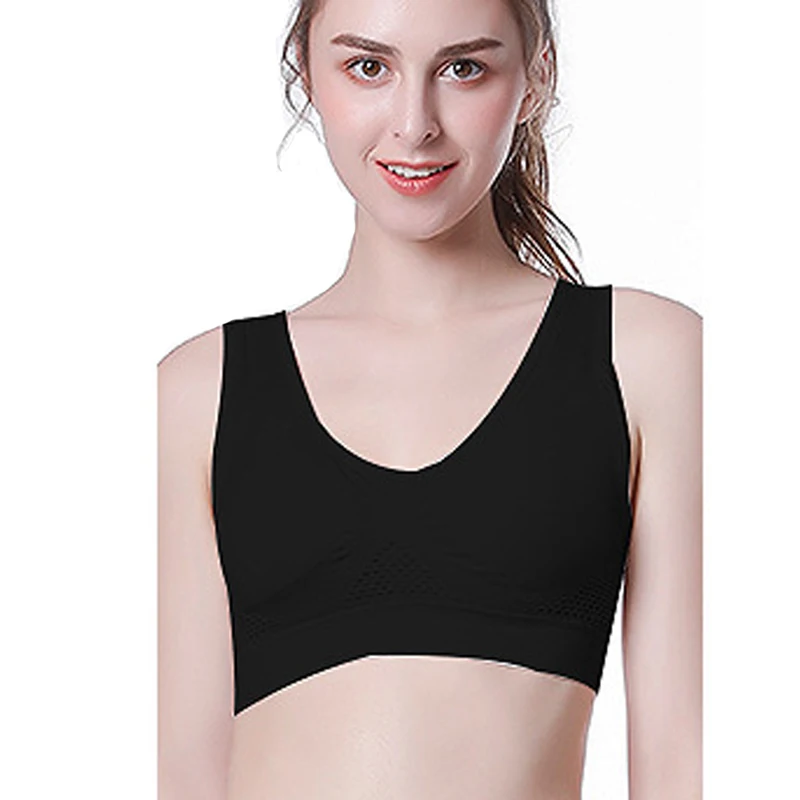 

Summer New women's Sports Jacket Supports Comfortable Hollow Mesh Patchwork Solid Color Breathable Shockproof Fitness Underwear