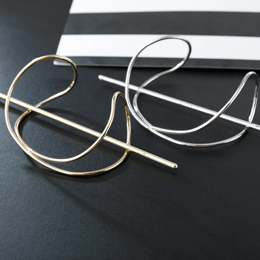 

Alloy Round Top Hairpin Original Design Bun Cage Minimalist Bun Holder Cage Hair Stick Girl Hair Accessories Hair Jewelry