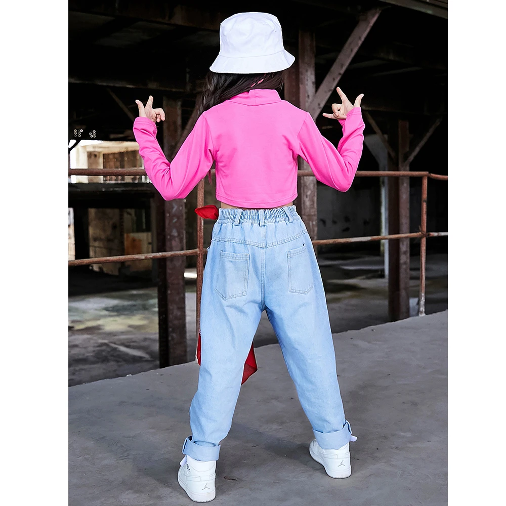 Детская танцевальная одежда для сцены Детский костюм в стиле хип хоп джаз