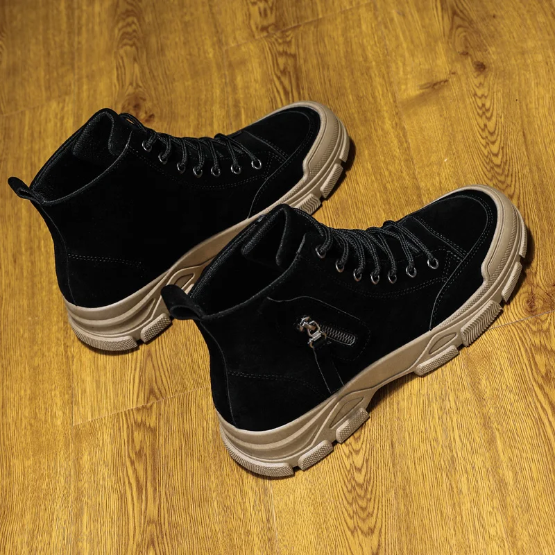 Online Pria Fashion Sepatu Kasual Sepatu Bot Tinggi Top Sneakers Nyaman Rekreasi Sepatu Bernapas Street Olahraga Sepatu Sepatu