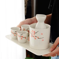 wine warmer set japanese type household ceramic sake wine making cup hot white yellow wine pot tray korea barware