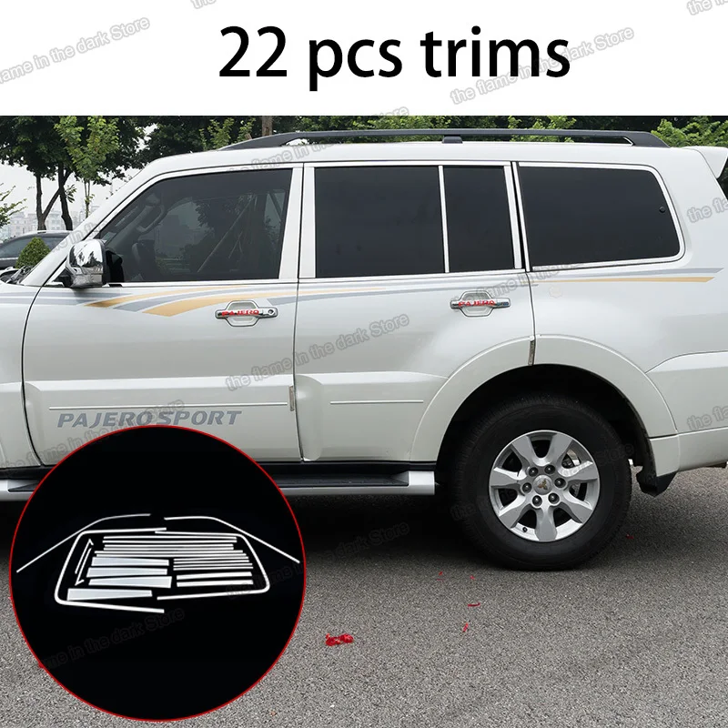 Окна автомобиля планки для mitsubishi pajero 4 v80 2009 2008 2010 2011 2012 2013 2014 2015 2016 2017 2018 2019 2020 montero