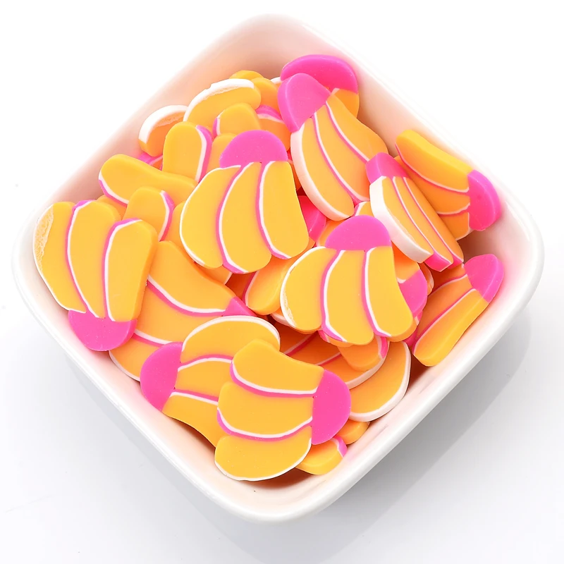 Бусины из глины в форме желтых фруктов 30 шт. 20 мм бусины для подвесок полимерной