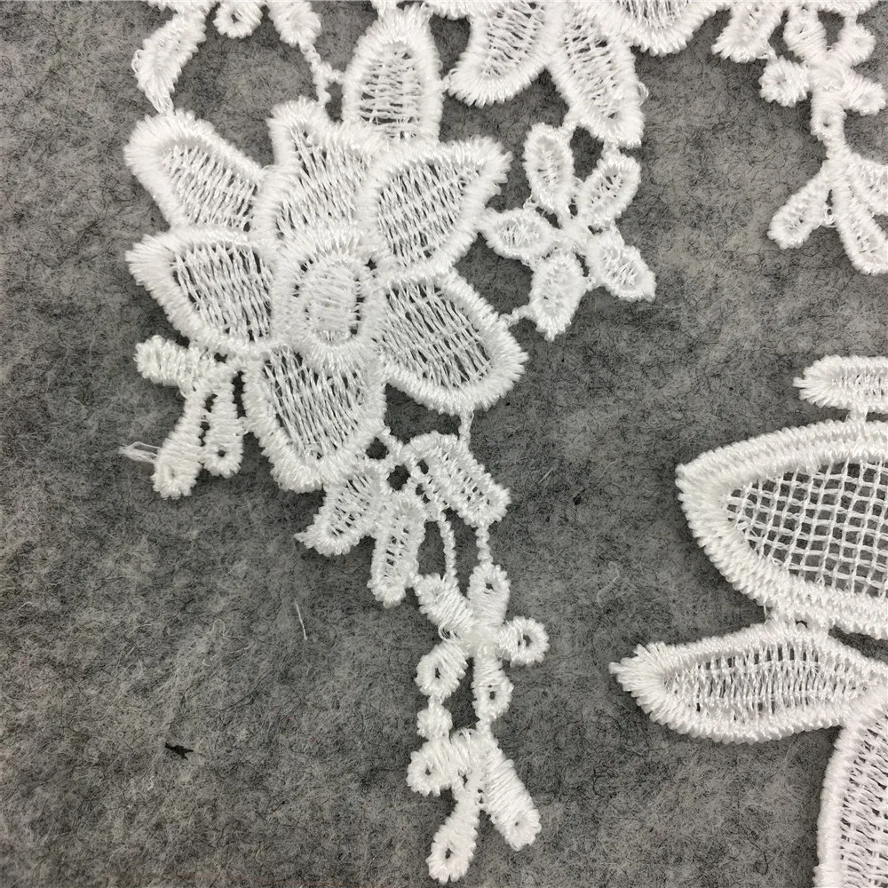 1 пара белый цветочный воротник венецианские швейные принадлежности кружевная