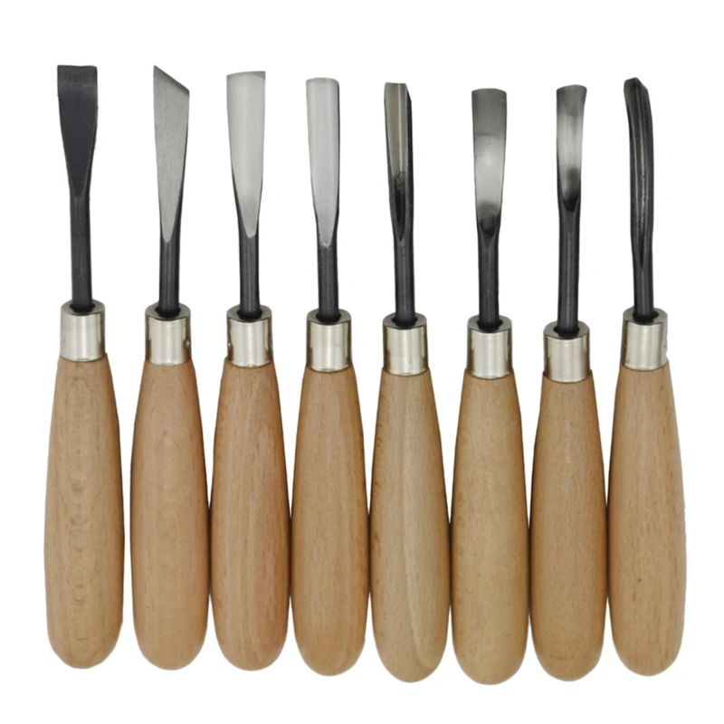 8Pcs Hand Wood Carving Knife Tools Chip Detail Chisel Set Tool For Woodworking | Инструменты