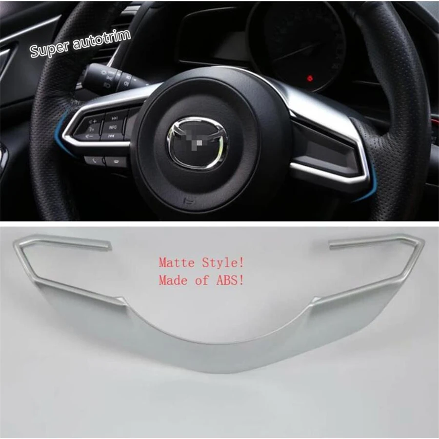 Lapetus аксессуары интерьера руля украшение рамка Крышка отделка ABS Подходит для Mazda 3 AXELA седан хэтчбек