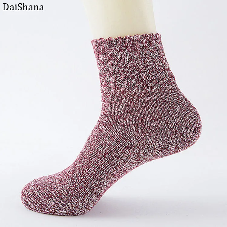 DaiShana новые зимние толстые теплые женские шерстяные носки цветные носки модные повседневные рождественские хлопковые носки в подарок ZB137