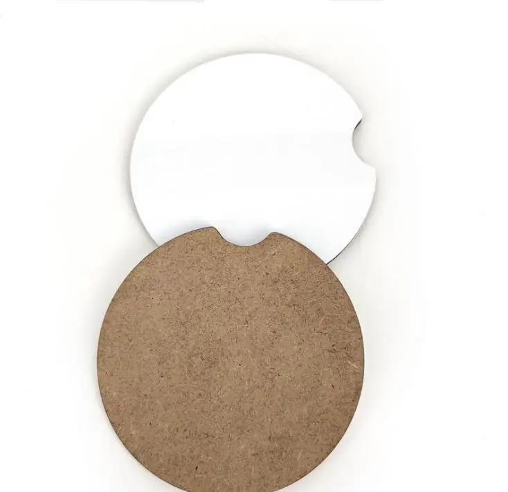 

Sublimation wooden mdf blank car coasters cup mats hot transfer printing coasters with cork and Non-slip SN1069