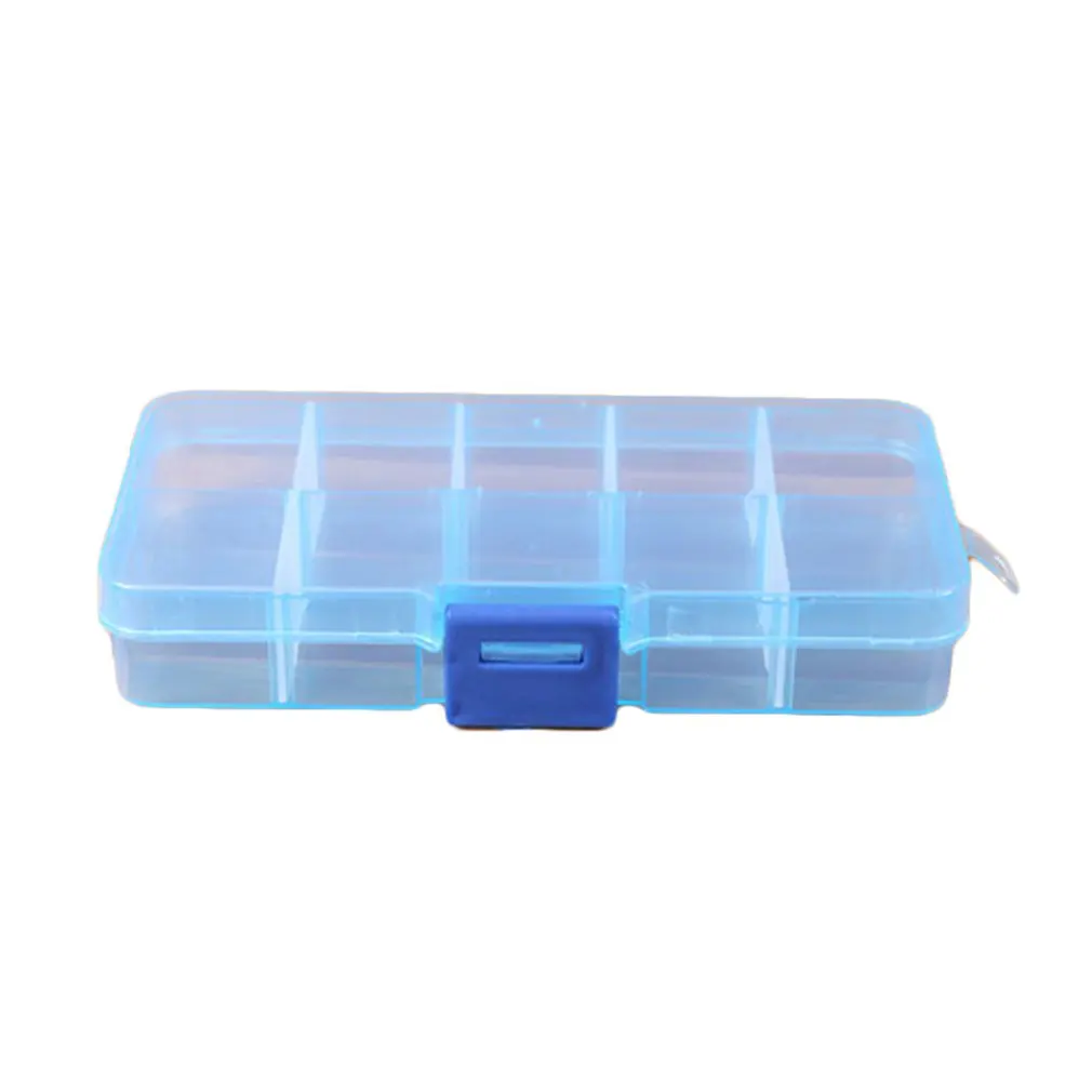 

10 Grids Plastic Storage Box for Jewelry, Bead, Pills, Nail, Small Component and Tool Storage