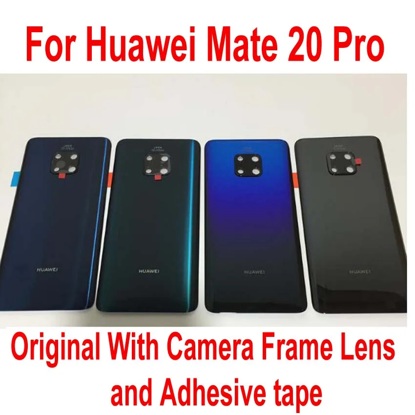100% оригинальная Задняя крышка батареи для huawei mate 20 Pro задний Чехол корпус двери +