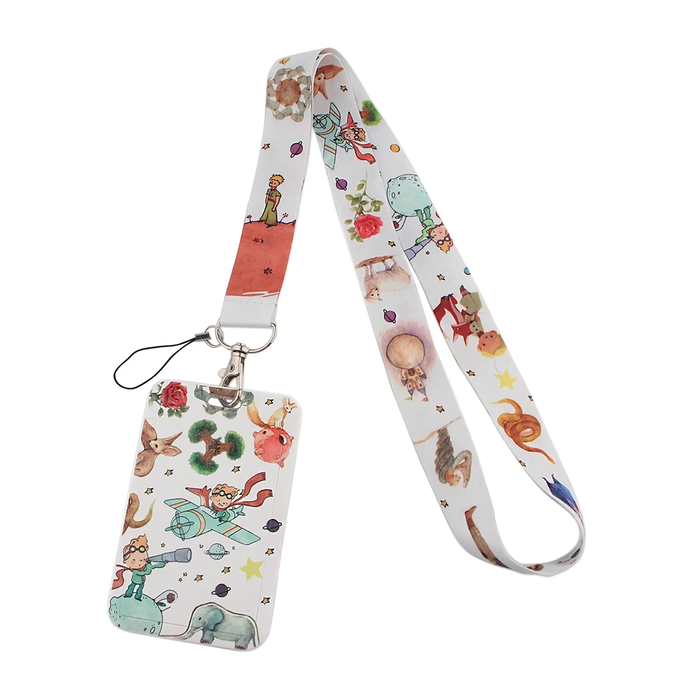 LT377 Prince And Fox Lanyard Credit Card ID Badge Holder Key Ring Bag Student woman Travel Bank Bus Business Cover Keychain | Украшения и