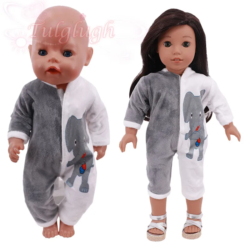 

New Black Zebra Animal Plush Body Suits Fit For 43cm Baby Doll 17 Inch Reborn Baby Doll Clothes