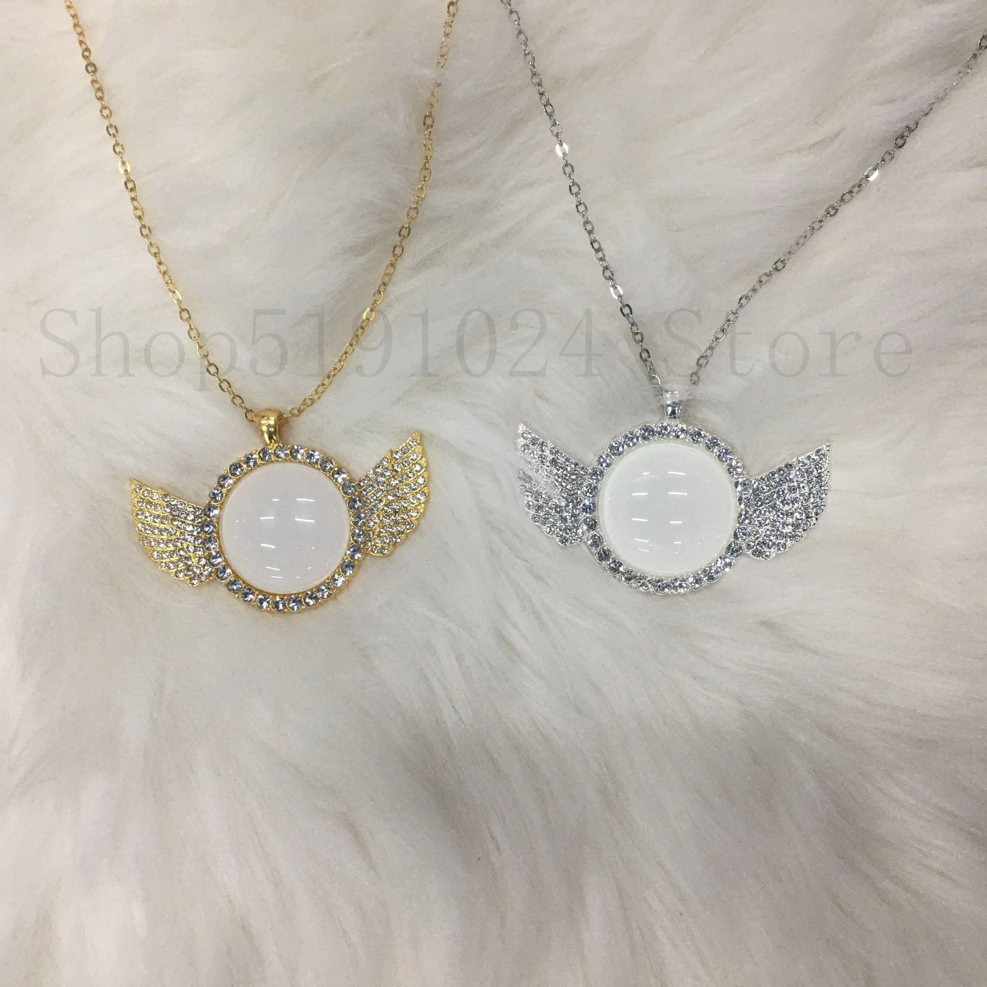 Бесплатная доставка пустая сублимация ожерелье ангела для женщин ювелирное