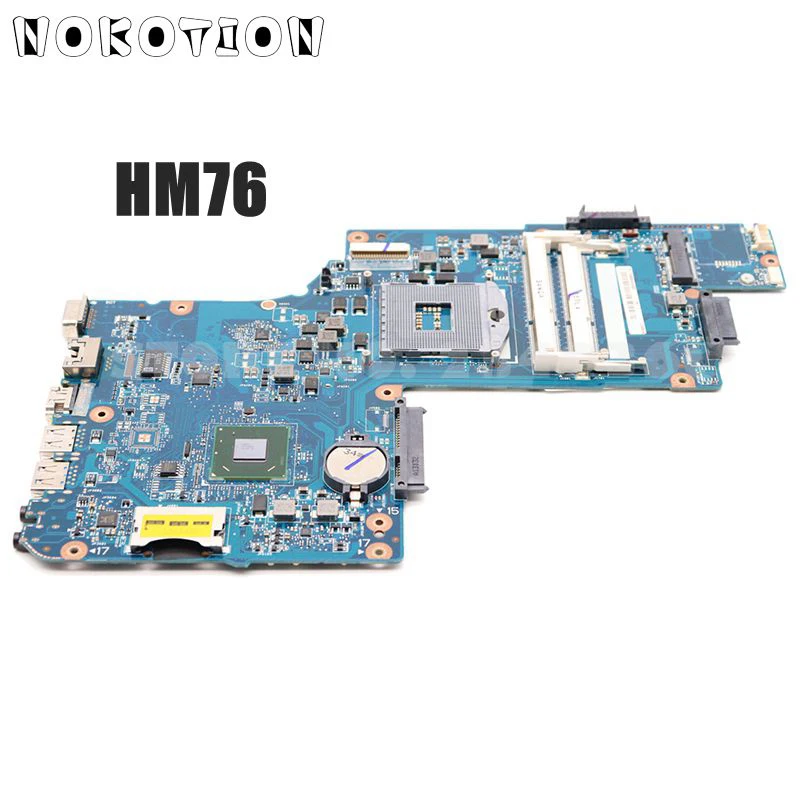 

NOKOTION H000038360 MAIN BOARD For Toshiba Satellite C850 L850 Laptop Motherboard HM76 UMA DDR3 Support I7