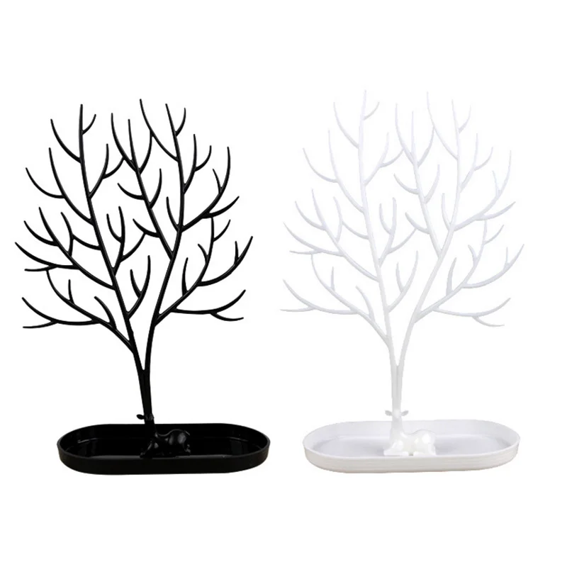 Черно-белые большие оленьи деревья шкатулка для ювелирных украшений хранения