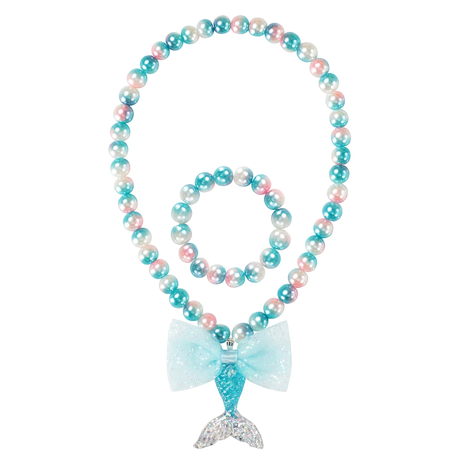 В виде русалки для девочек парик аксессуары гирлянды Платье косплея принцессы