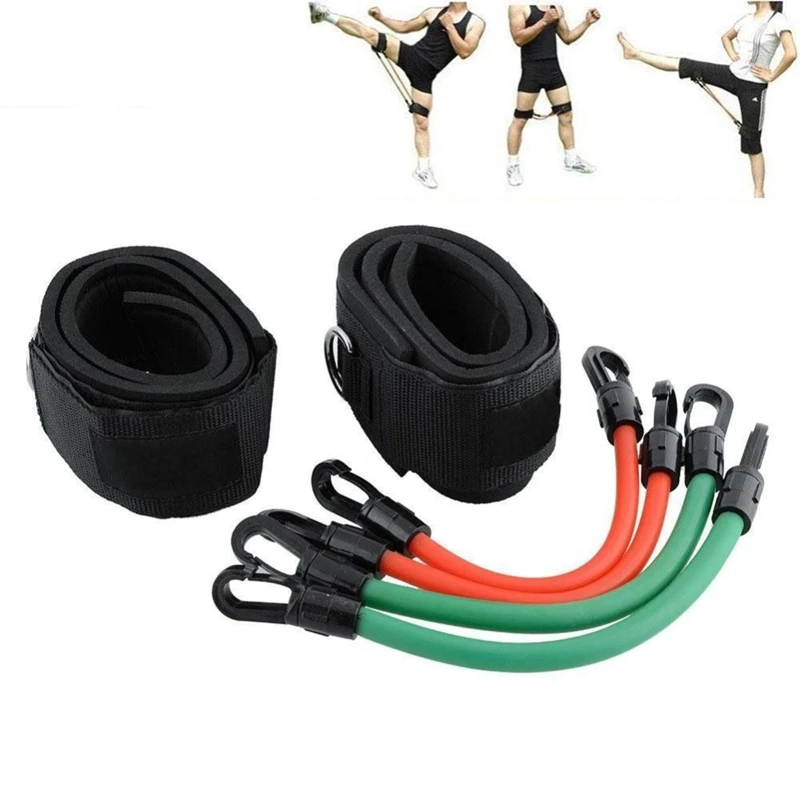 6 Pcs/Set Leg Thigh Latex Resistance Band Gym Yoga Exercise Strong Tube Ankle Straps Pilates Workout Fitness Tools | Спорт и