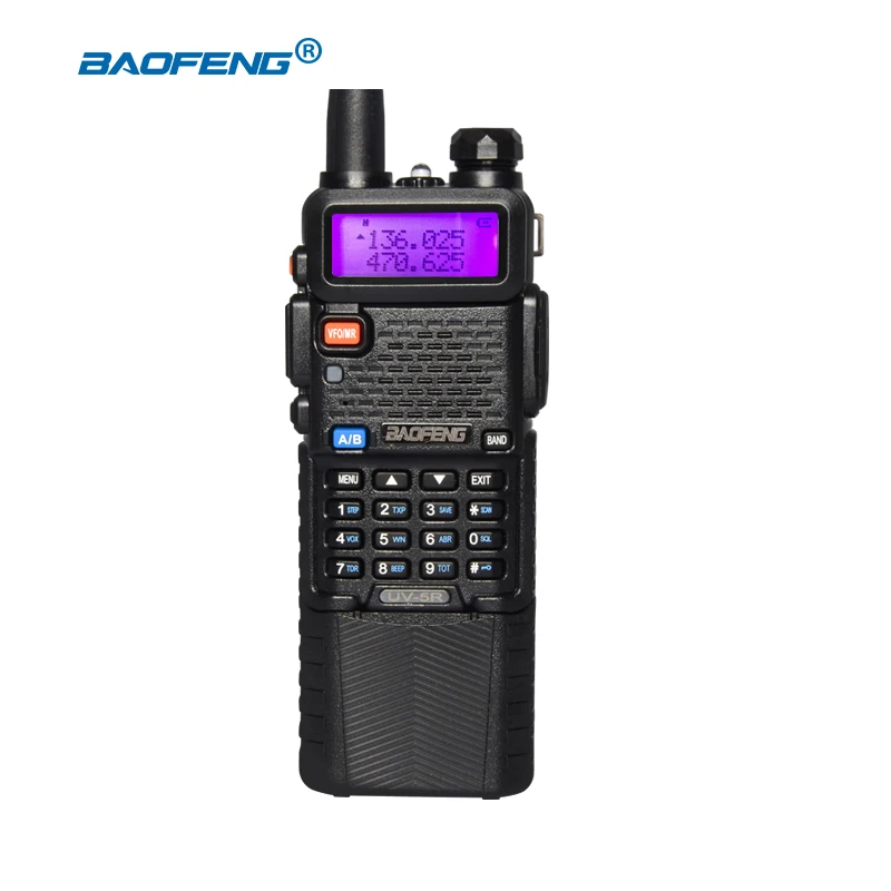 Портативная рация Baofeng UV 5R 5W профессиональная CB радиостанция батарея 3800 мАч VHF UHF