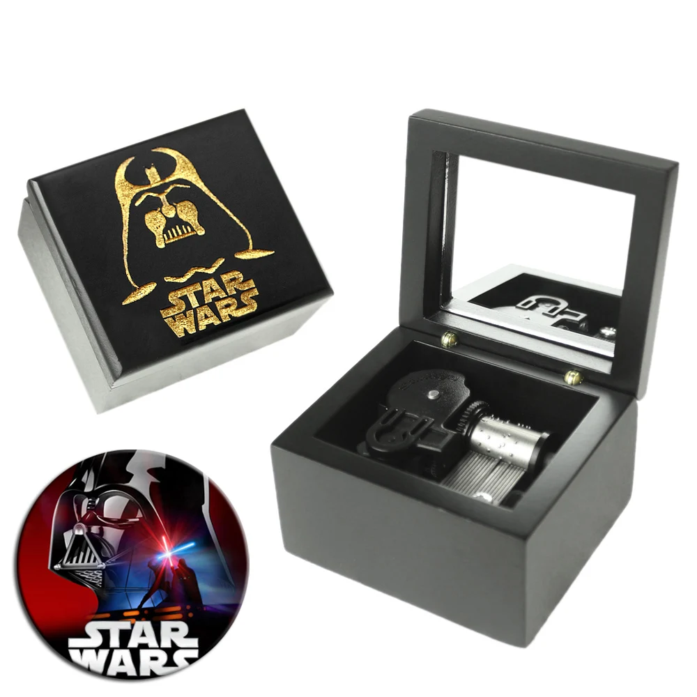 Handmade Wooden Star wars Music Box Birthday Gift For Christmas Valentine's day special gifts for lovers, childrens