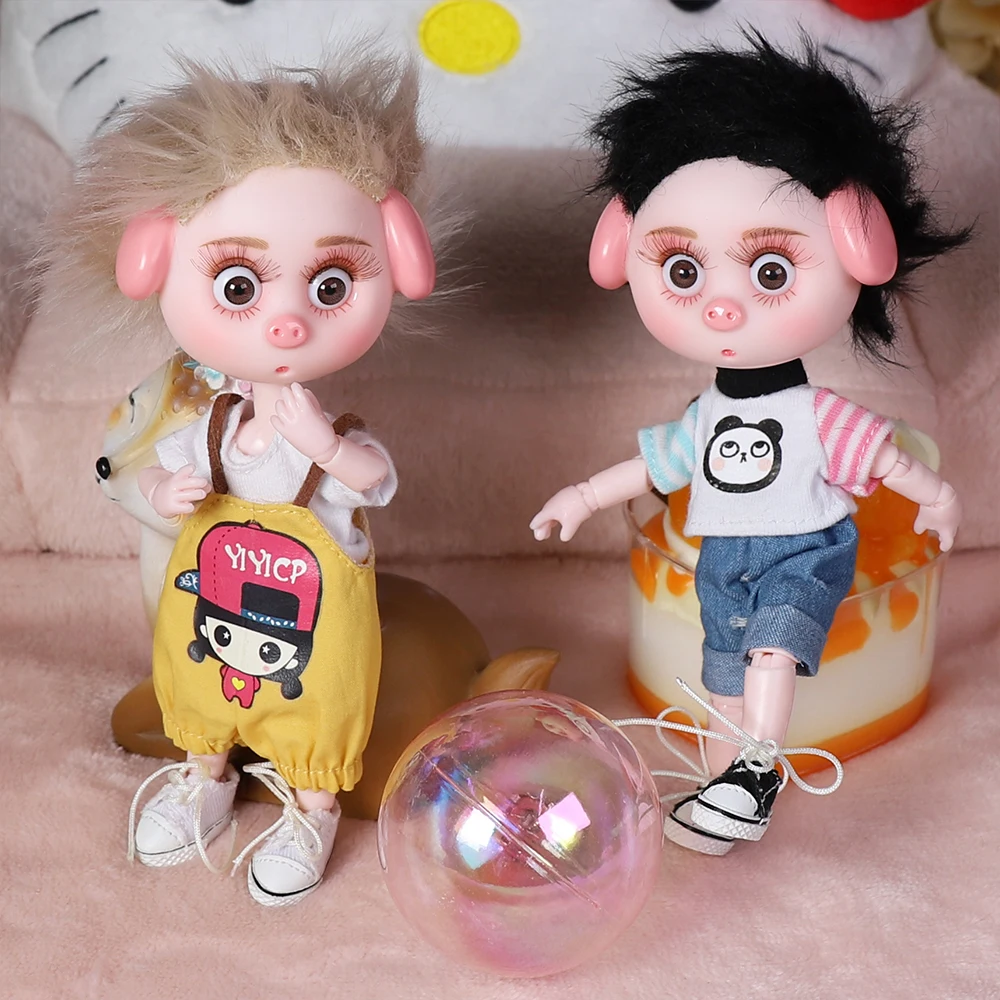 1/12 BJD DODO кукла 26 шарнирное тело 15 см мини счастливая свинка ob11 DBS с оборудованием