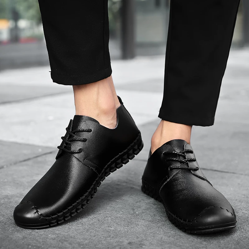 

Zapatos Informales De Hombre Casual Shoes Men Fashion Black Leather Male Shoe For Sapato Masculino Leisure Zapatos De Hombre