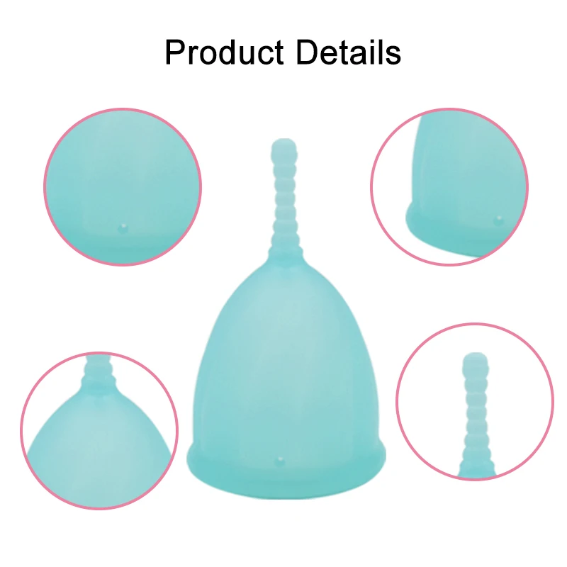 Оптовая продажа Женская менструальная чаша со стразами 100% медицинская