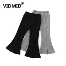 Vidmid-pantalones de corte de bota para niña...