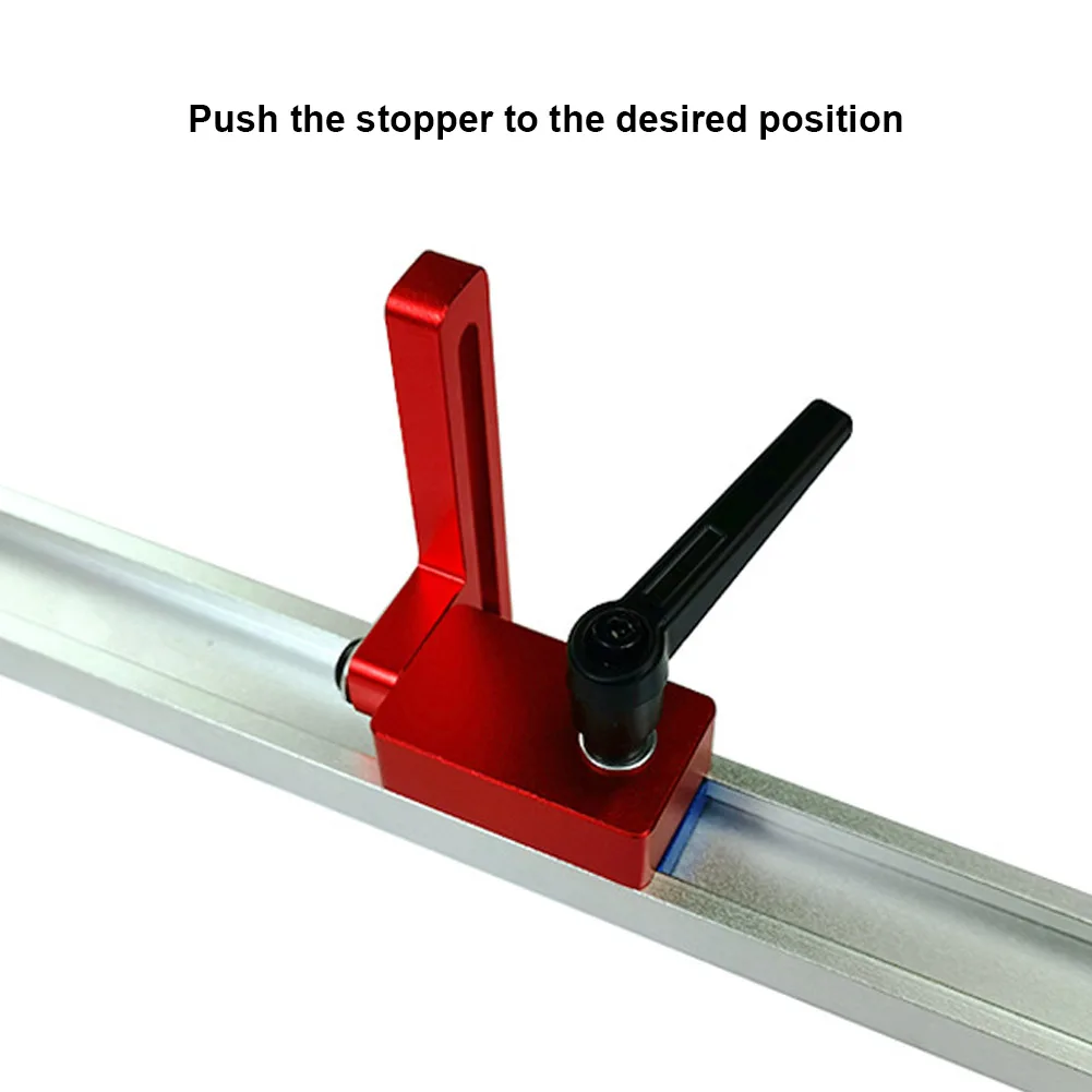 

30/45 Type Woodworking T Slot Stopper Miter Gauge Fence Connector Alloy Miter Track Stop Block Chute Backing Limiter