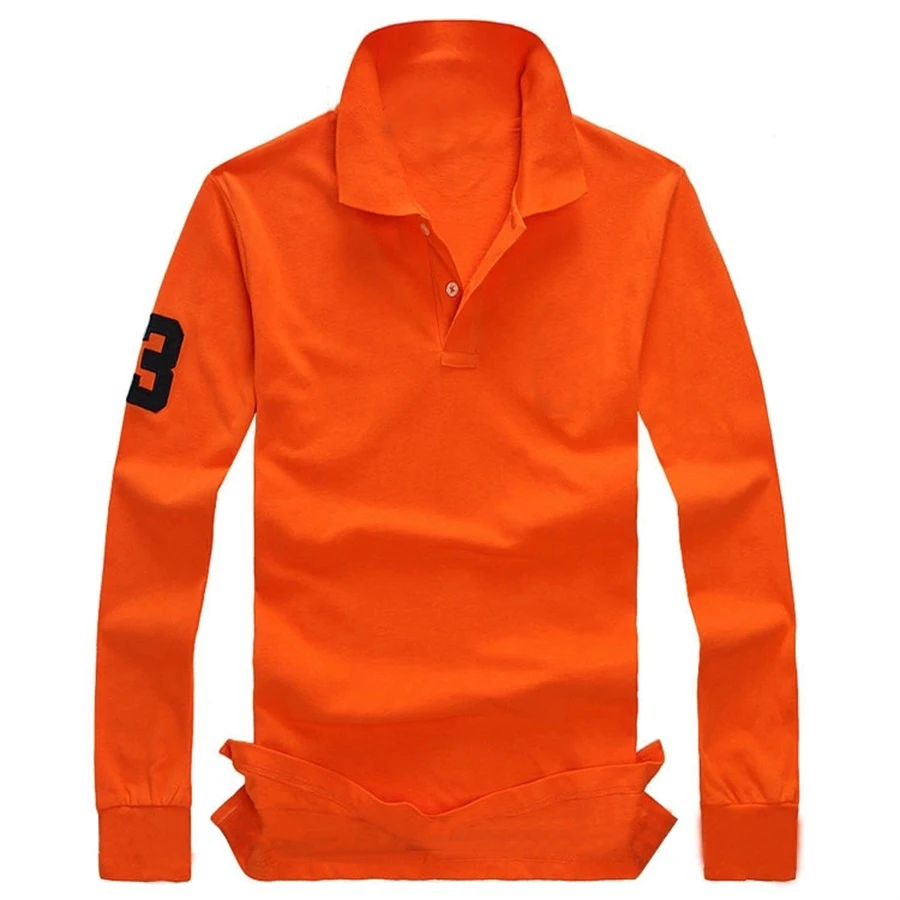 100% хлопковая Мужская рубашка поло с отложным воротником роскошная брендовая