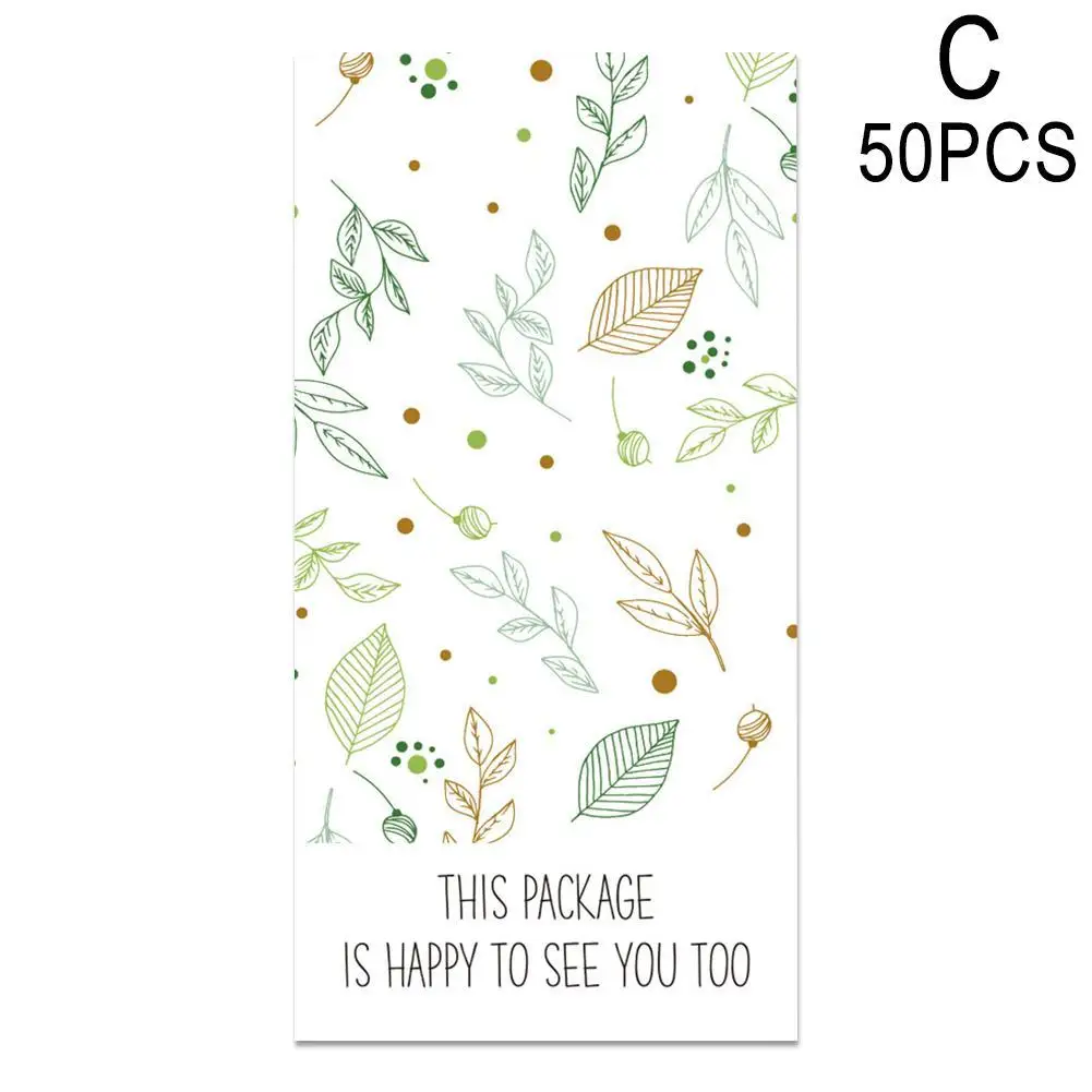 

50pcs This Package Is Happy To See You Too Stickers Seal Labels Thank You Gift Box Label Sticker Handmade Commodity Decoration