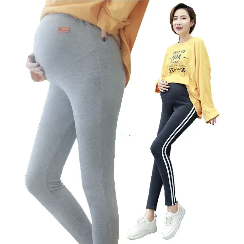 

4XL plus new maternity pants pure cotton soft stretch maternity leggings spring and autumn elastic waistline maternity wear