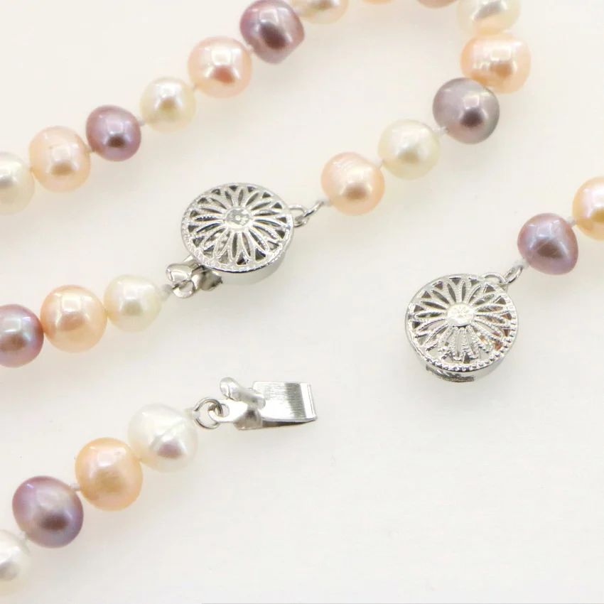 Элегантные Очаровательные наборы 7-8 мм из натурального жемчуга разных цветов