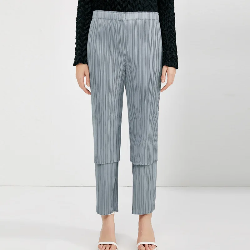 Женские эластичные брюки LANMREM однотонные с высокой талией уличная мода на весну